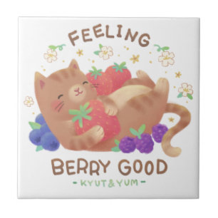 Sentindo-se Muito Bem: Gatinho Fofo com Frutas Ver