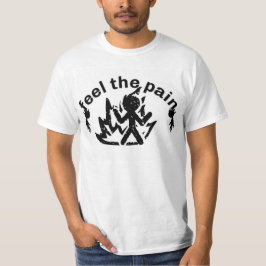 sentir a dor motivando a camiseta design