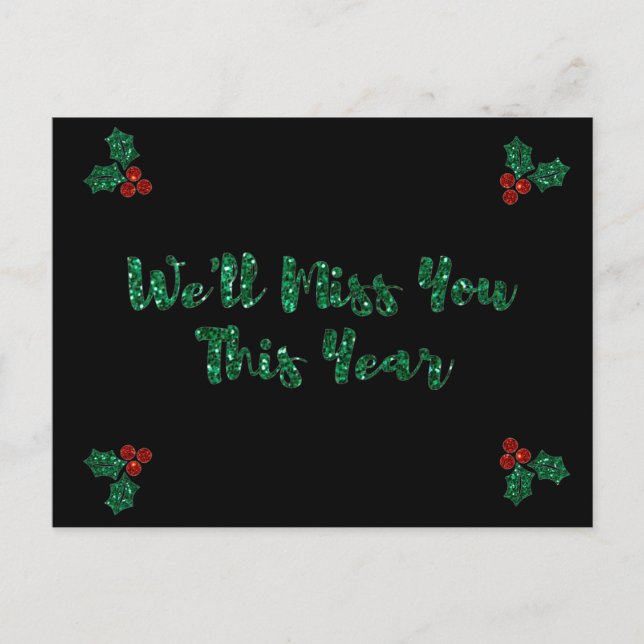 Sentiremos sua falta do Cartão de Férias de Distân (Frente)