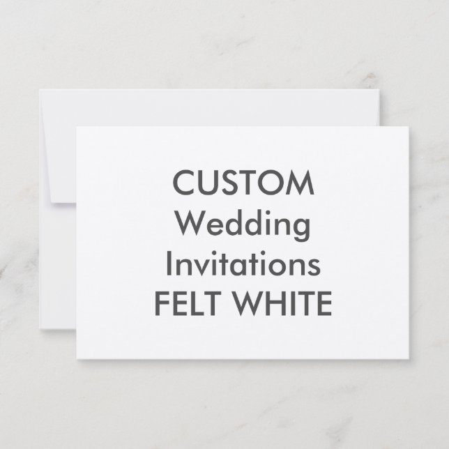SENTIU-SE BRANCO 5" x 3,5" Convites de casamento (Frente)