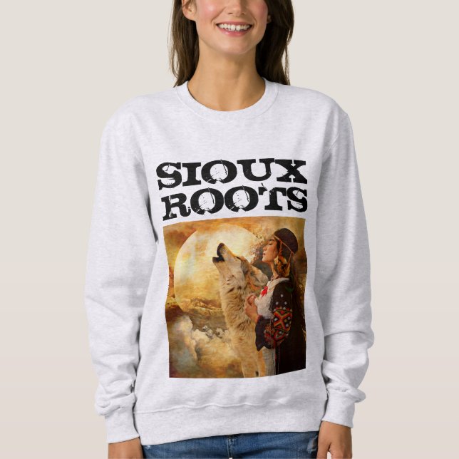 SEOUX ROOTS LADIDIS MULHERES CAMISAS DE CAMISAS (Frente)
