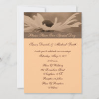 Sepia Black Eyed Susan Floral Convite Para Casamen