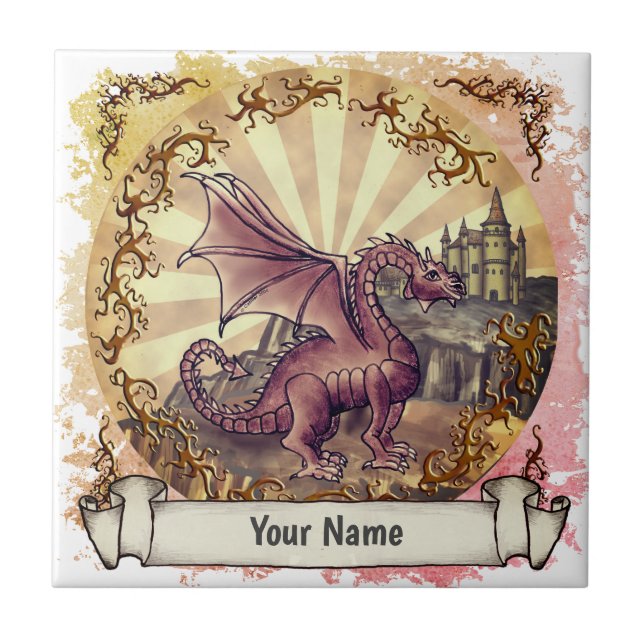 Sepia  Castle dragon tile (Frente)