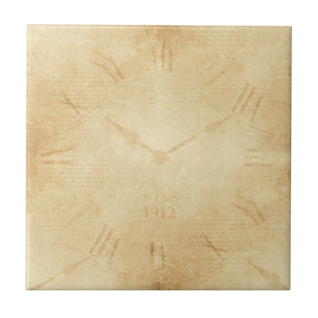 Sepia Clock Face Steampunk (Frente)