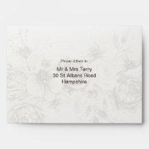 Sepia Rose - Envelope de convite de casamento