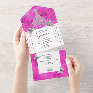Sequência cor-de-rosa de relva prateada vestida co