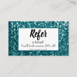 Sequência Teal Sparkly|Cartão de Referência Person
