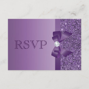 Sequências Impressas Roxas, Casamento RSVP de Arco
