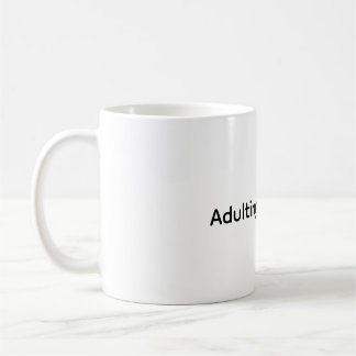 Ser adulto é uma fraude caneca de café engraçada