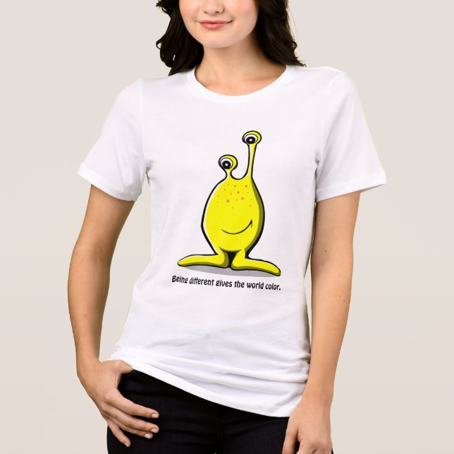 SER DIFERENTE CAMISA DE MONSTRO (ALIENÍGENA) DE UM (Frente)