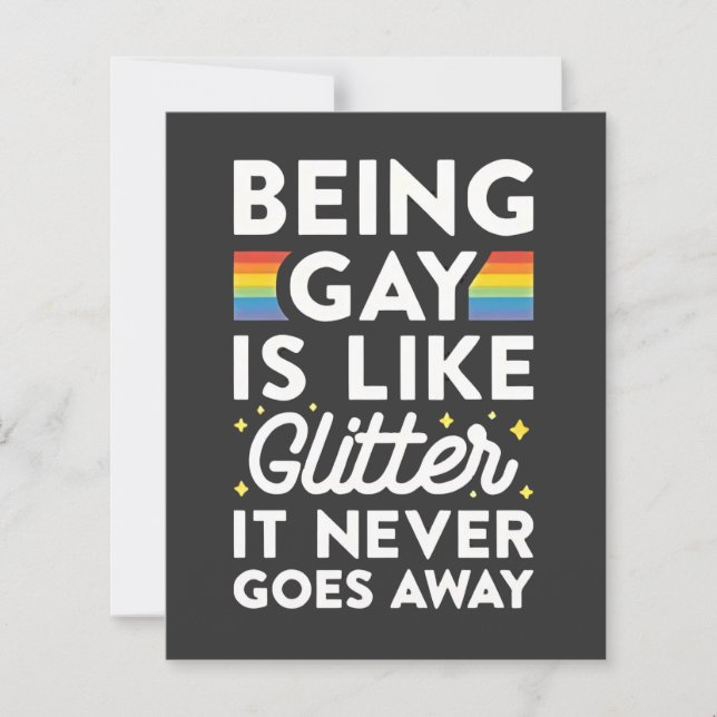 Ser Gay é como um relâmpago, nunca vai embora. (Frente)