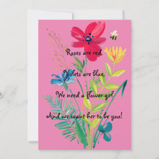 Ser Minha Carta De Menina De Flor| Cartão de Propo