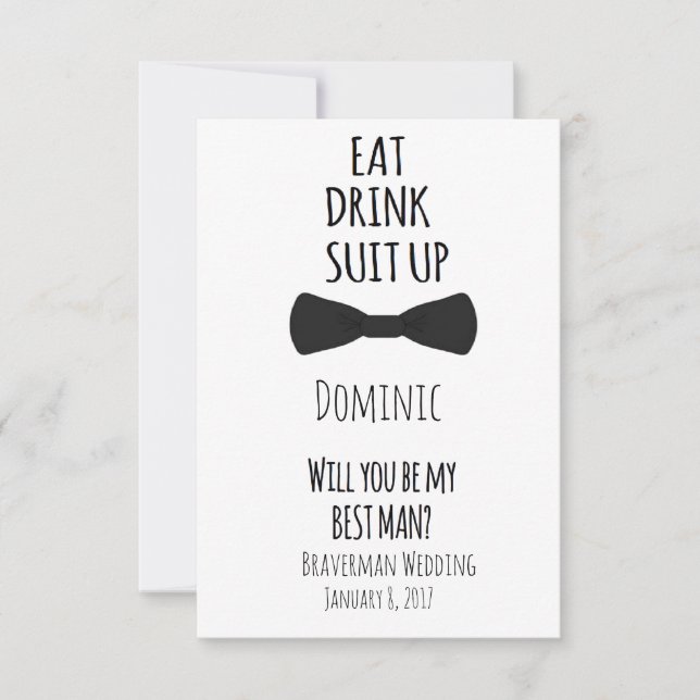 será meu padrinho? Melhor Convite de casamento (Frente)