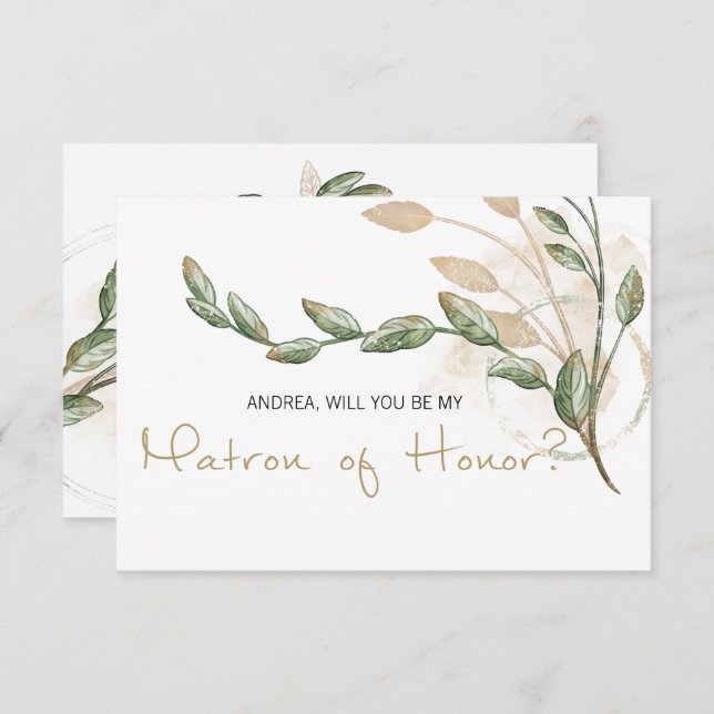 Será Minha Matriz de Honra Dourada Sage Green? (Frente/Verso)