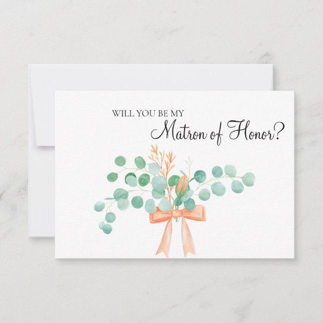 Será Minha Matriz de Honra Eucalyptus Peach? (Frente)