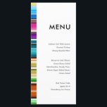 Serape Summer Stripes | Menu Casamento<br><div class="desc">Um conjunto de cartões de cardápio padrão de serape em um estilo aberto e mínimo com cores temáticas do outono.</div>