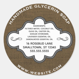 Serapilheira rústica do país da etiqueta Handmad