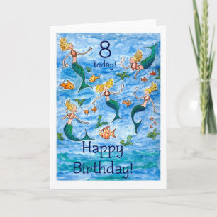 Sereia 8º Cartão de Aniversário