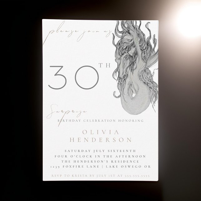 Sereia Adulta Qualquer Convite Surpresa Aniversári (Criador carregado)