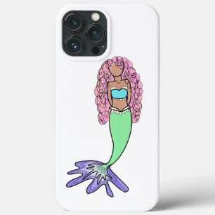 sereia arco-íris rosa azul roxo verde preto encara