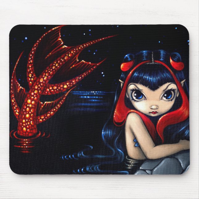 "Sereia atada vermelho" Mousepad (Frente)