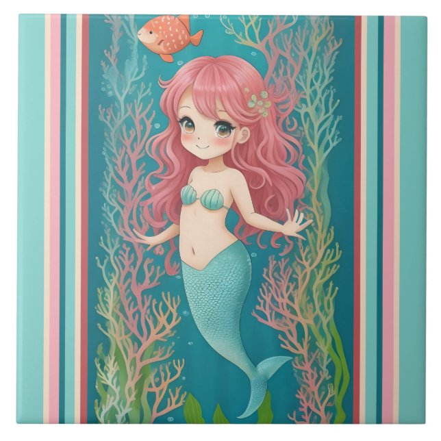Sereia Bonita - Rapariga de Cartografia Redhead co (Frente)