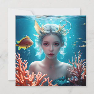 Sereia Bonita Sob a Água