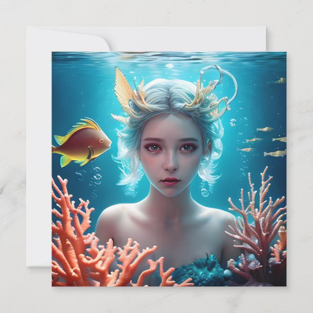 Sereia Bonita Sob a Água (Frente)
