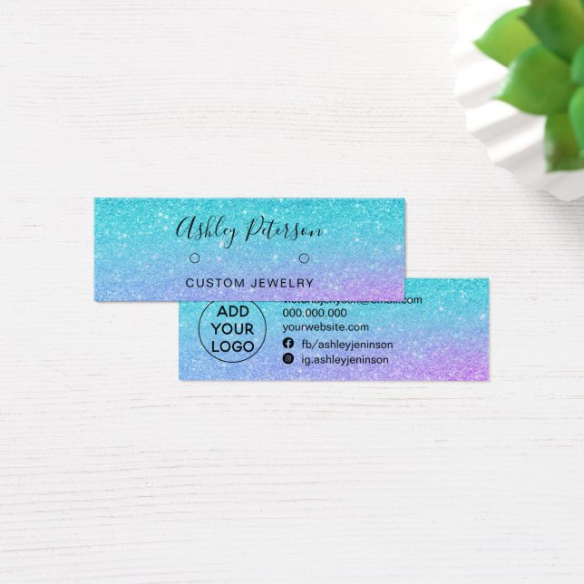 sereia brilho azul púrpura púrpura tostos brincos  (Mesa)