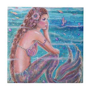 Sereia com arte marinha por Renee Lavoie