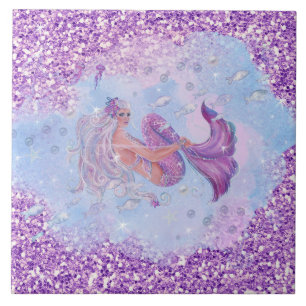 Sereia com flores por Renee Lavoie