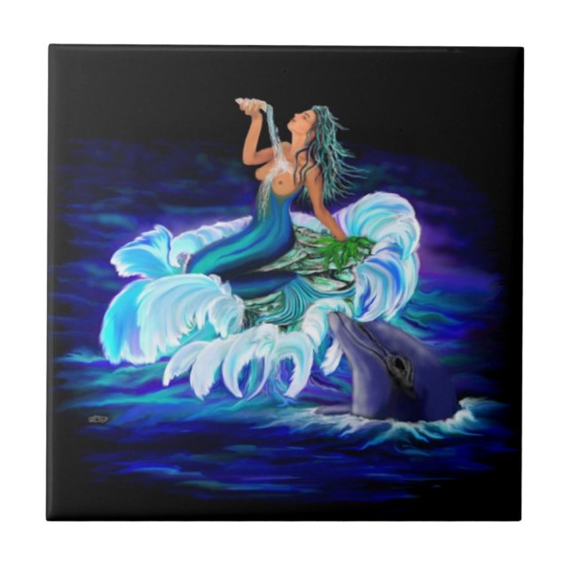 Sereia com golfinho (Frente)