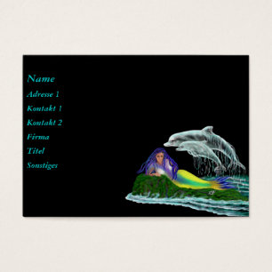 Sereia com golfinhos