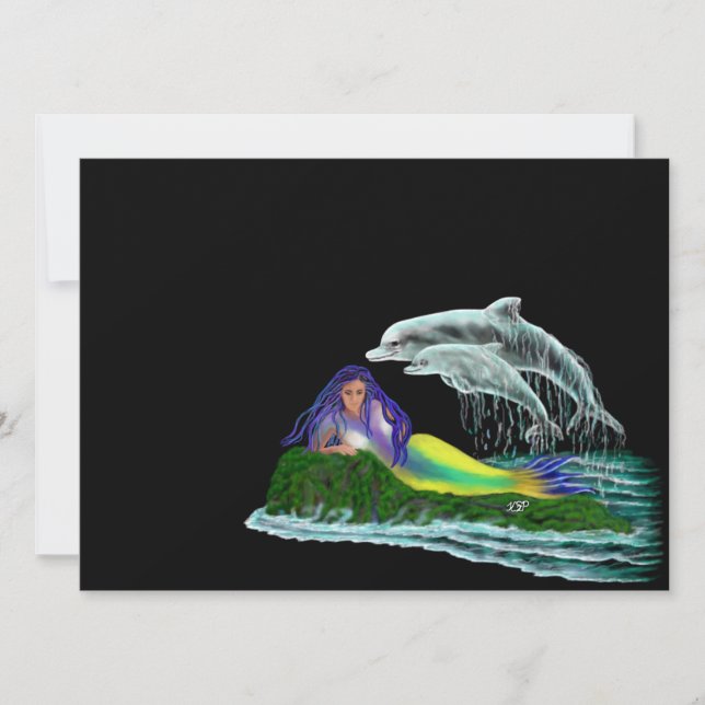 Sereia com golfinhos (Frente)