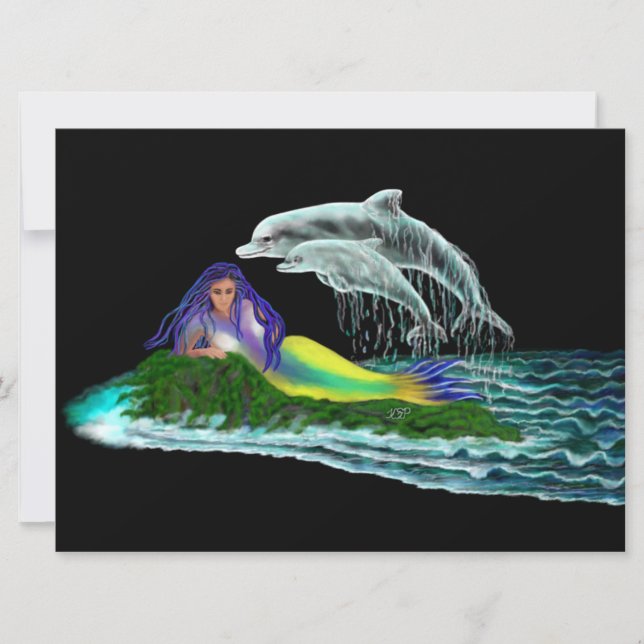 Sereia com golfinhos (Frente)