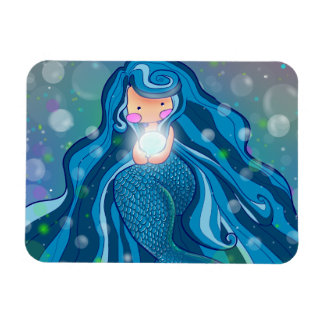 Sereia com ímã de cor pérola brilhante
