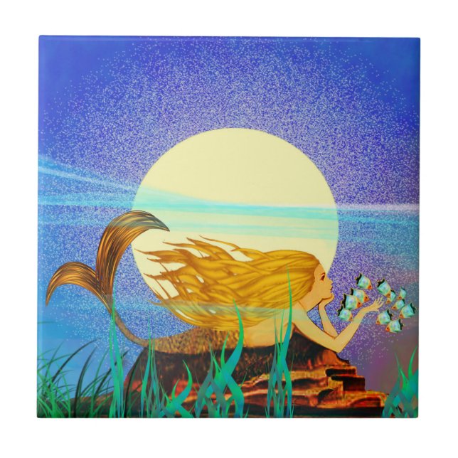 Sereia com Peixe e Lua (Frente)