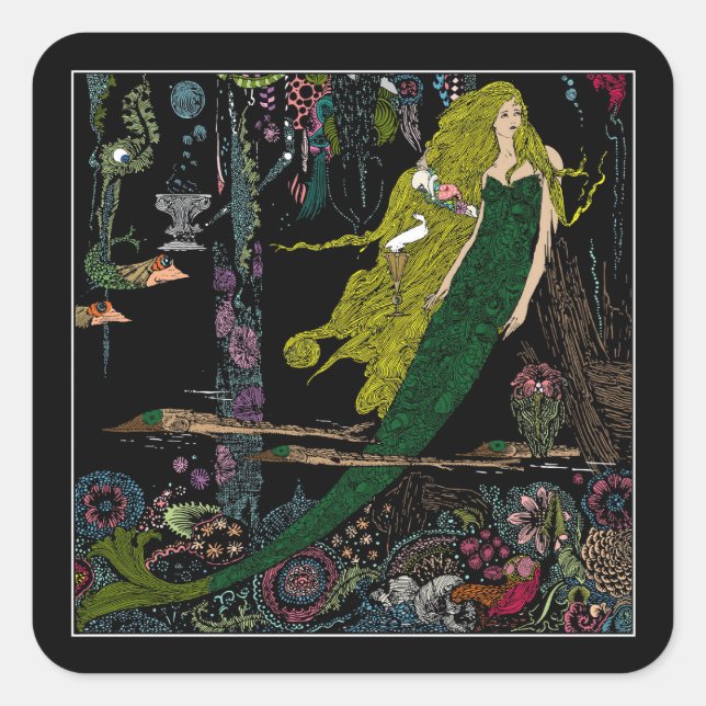 Sereia debaixo do adesivo (Frente)