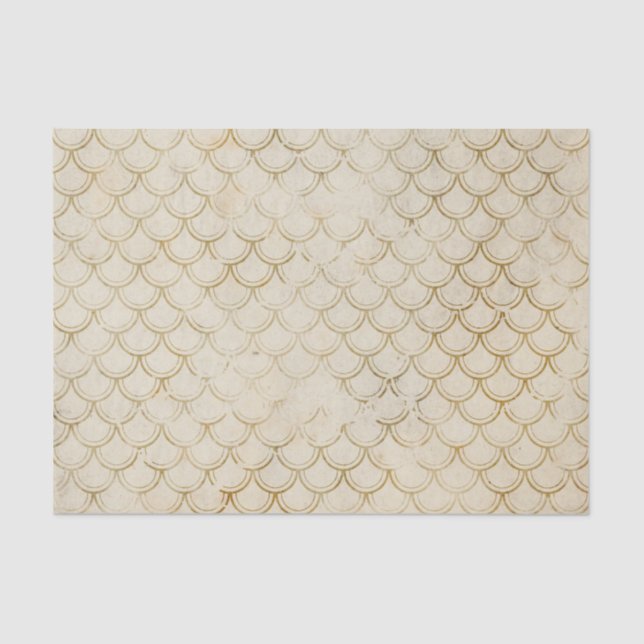 Sereia desbotada Dimensiona o Papel Tecido de Deco (Frente )