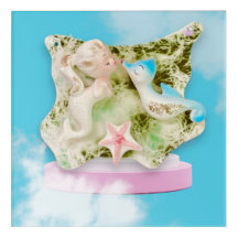 Sereia Desejos e Cavalos-marinhos Kisses Wall Art