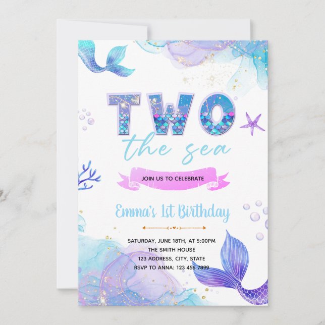 Sereia DOIS convite marítimo (Frente)