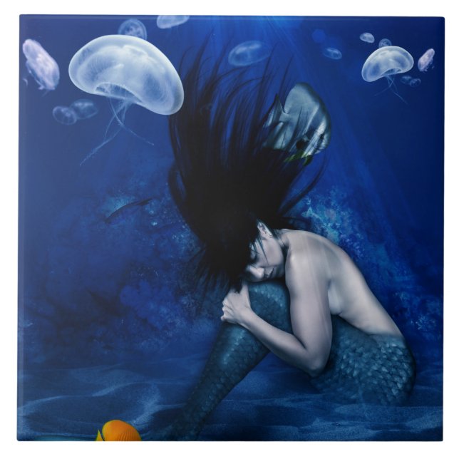 Sereia dormindo no fundo do oceano (Frente)