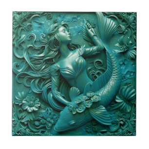 Sereia e Peixe - Efeito 3D