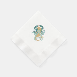 Sereia e Sealife Cocktail guardanapos para Katie2