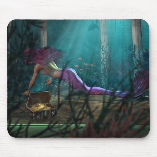 Sereia e tesouro - MOUSEPAD (Frente)