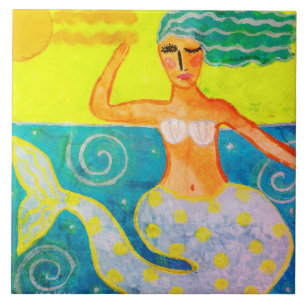 Sereia em uma Abstrato de arte Sunny Day