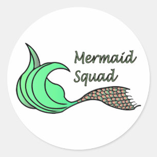Sereia Esquadrão Laranja e Adesivos Verdes