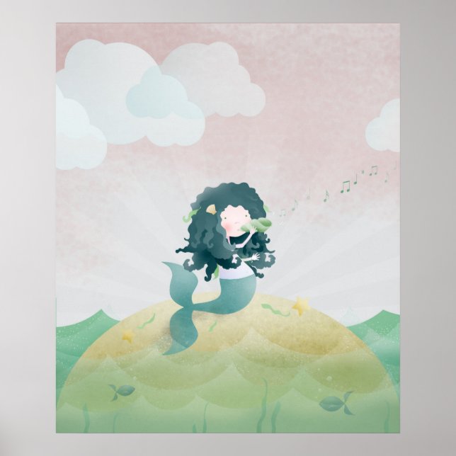 Sereia - impressão de poster (Frente)