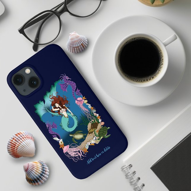 Sereia Mística Fantasia Oceânica Vida Marinha Azul (Criador carregado)