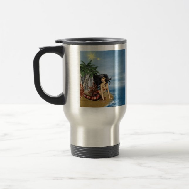 Sereia na caneca de viagem da praia (Esquerda)